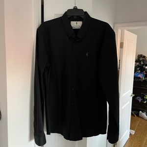 LIKE NEW FATHER & SONS DENIM BLACK DRESS SHIRT